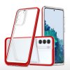 Akrylový Clear 3v1 obal na Samsung Galaxy S23 - červený