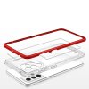 Akrylový Clear 3v1 obal na Samsung Galaxy A14 / A14 5G - červený