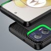 Ohebný carbon kryt na Motorola Moto G73 - černý