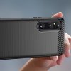 Ohebný carbon kryt na Sony Xperia 1 V - černý