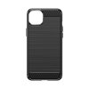 Ohebný carbon kryt na iPhone 15 Plus - černý