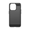 Ohebný carbon kryt na iPhone 15 Pro - černý