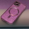 Třpytivý Chrome MagSafe kryt na iPhone 15 - růžový