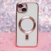 Chrome MagSafe kryt na iPhone 15 - rose gold