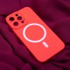 Silikonový kryt s MagSafe na iPhone 15 - červený