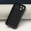 Jemně texturovaný kryt Honeycomb na iPhone 15 Plus - černý