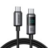 eng pl Joyroom S A16 Pro Prism Series 100W USB C Cable USB C with Digital Display 1 2m Black 195843 1