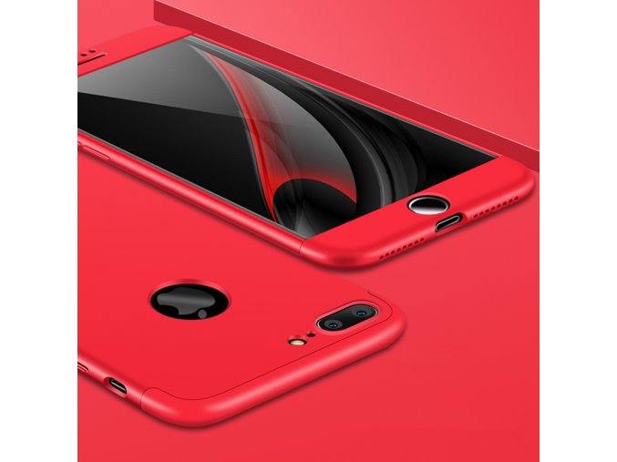 360 oboustranný kryt na iPhone 7 Plus, iPhone 8 Plus červený 8