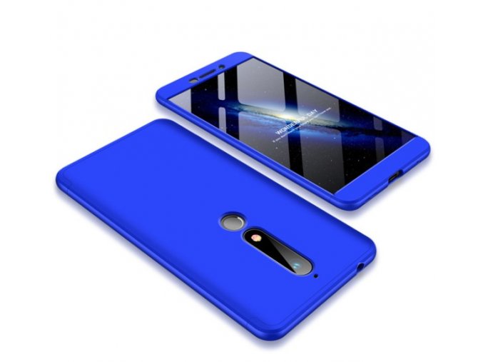 oboustranný kryt 360 na Nokia 6.1 modrý tit