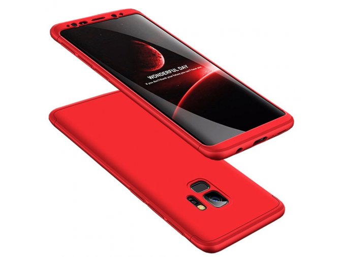360 oboustranný kryt na Samsung Galaxy S9 červený 1