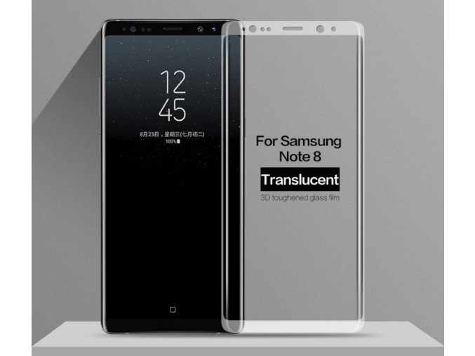 3d tvrzené sklo na samsung note 8 transparentní 1