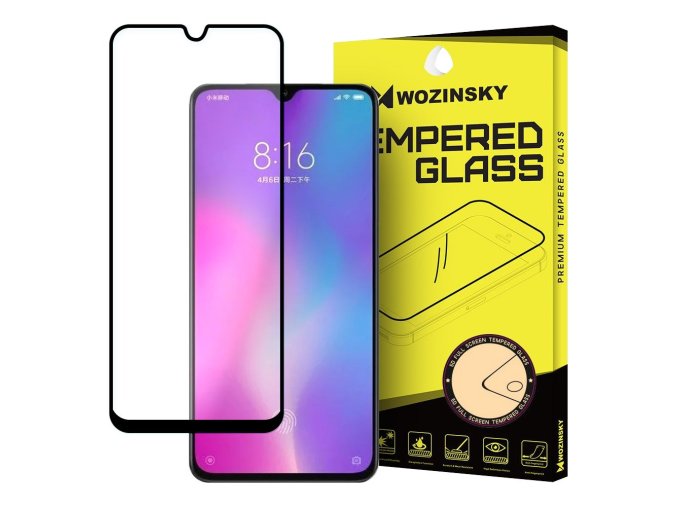 eng pl Wozinsky Tempered Glass Full Glue Super Tough Screen Protector Full Coveraged with Frame Case Friendly for Xiaomi Mi 9 Lite Mi CC9 black 51833 1
