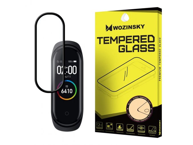 eng pl Wozinsky super wytrzymale szklo folia szklana Full Glue na caly ekran z ramka Case Friendly Xiaomi Mi Band 4 Mi Band 3 przezroczysty 55672 1