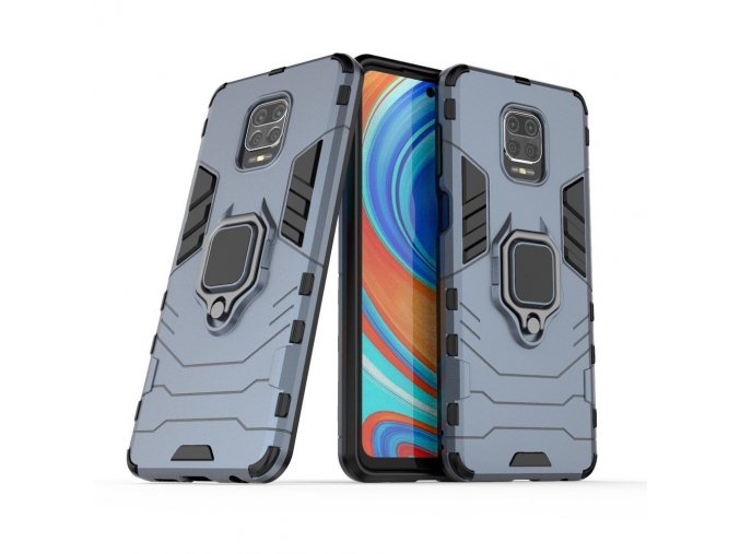 eng pl Ring Armor Case Kickstand Tough Rugged Cover for Xiaomi Redmi Note 9 Pro Redmi Note 9S blue 60226 1