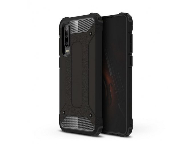 eng pl Hybrid Armor Case Tough Rugged Cover for Huawei P30 black 46564 1