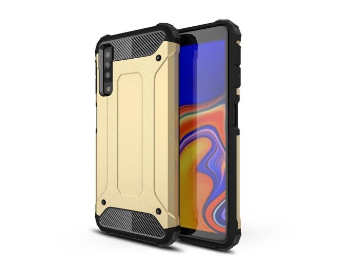 eng pl Hybrid Armor Case Tough Rugged Cover for Samsung Galaxy A7 2018 A750 golden 45730 1