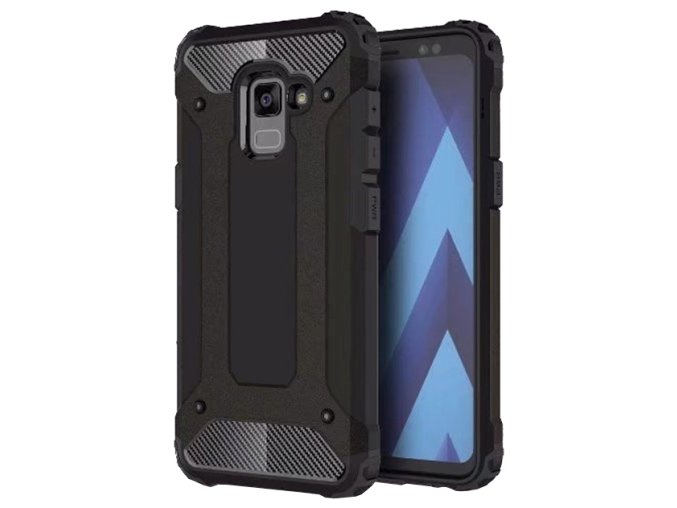 ČERNÝ ARMOR KRYT NA SAMSUNG GALAXY A8 2018