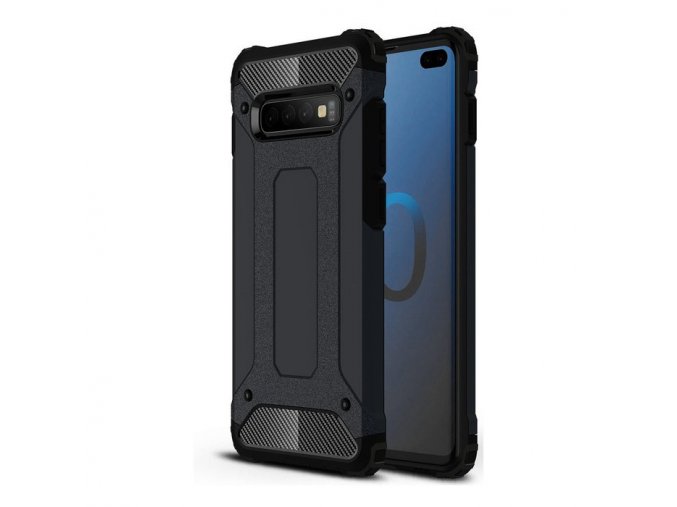 eng pl Hybrid Armor Case Tough Rugged Cover for Samsung Galaxy S10 Plus black 46580 1