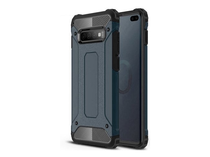 eng pl Hybrid Armor Case Tough Rugged Cover for Samsung Galaxy S10 Plus blue 46581 1