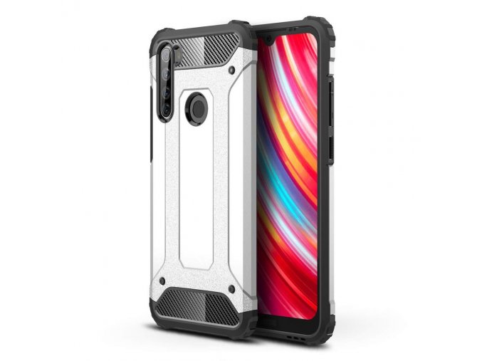 eng pl Hybrid Armor Case Tough Rugged Cover for Xiaomi Redmi Note 8T silver 55866 1