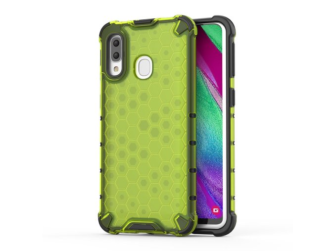 eng pl Honeycomb Case armor cover with TPU Bumper for Samsung Galaxy A40 green 53836 1
