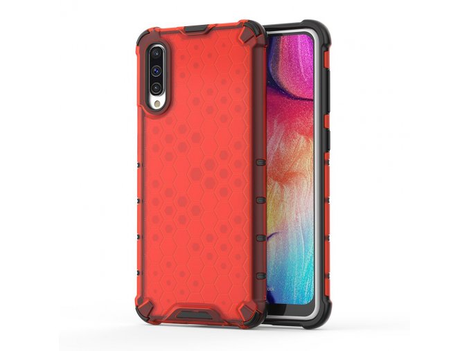 eng pl Honeycomb Case armor cover with TPU Bumper for Samsung Galaxy A50 red 53842 1