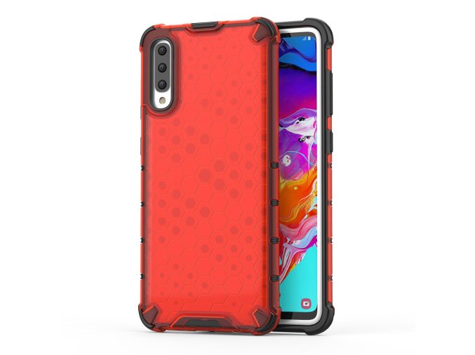 eng pl Honeycomb Case armor cover with TPU Bumper for Samsung Galaxy A70 red 53847 1