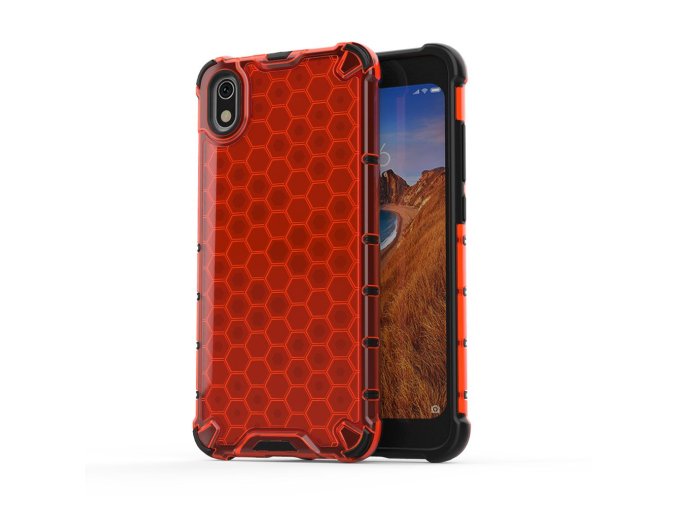 eng pl Honeycomb Case armor cover with TPU Bumper for Xiaomi Redmi 7A red 53887 1