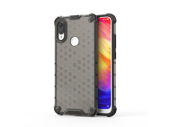 eng pl Honeycomb Case armor cover with TPU Bumper for Xiaomi Redmi Note 7 black 53889 1