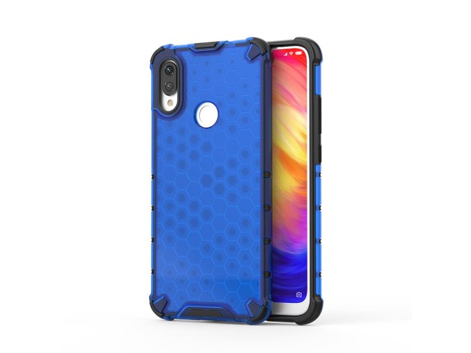 eng pl Honeycomb Case armor cover with TPU Bumper for Xiaomi Redmi Note 7 blue 53890 1