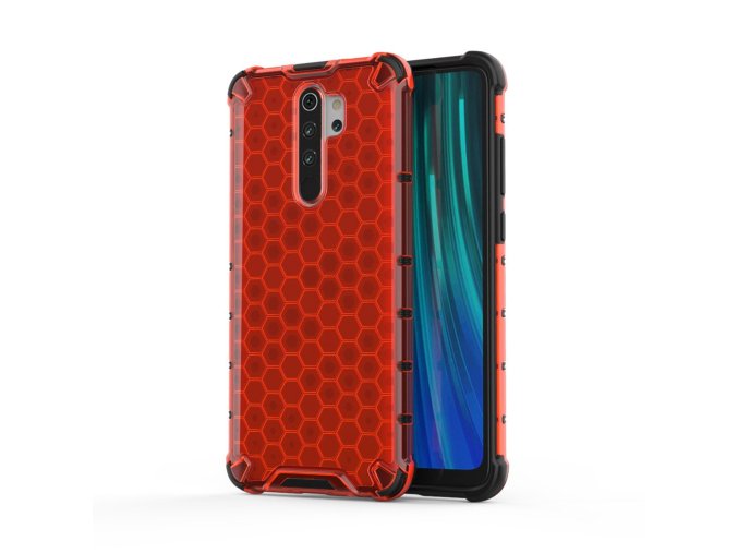 eng pl Honeycomb Case armor cover with TPU Bumper for Xiaomi Redmi Note 8 Pro red 55397 1