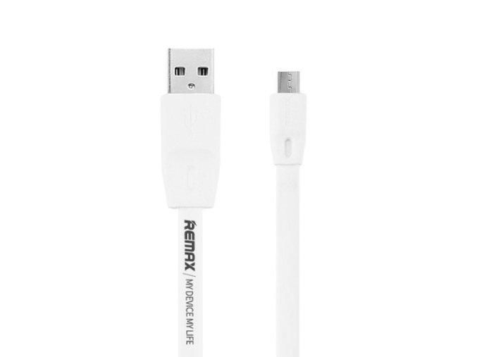 eng pl Remax Full Speed Cable RC 001m USB micro USB Data Flat Cable 2M 2 4A white 35745 1