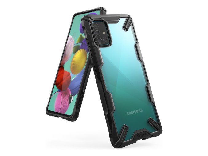 eng pl Ringke Fusion X durable PC Case with TPU Bumper for Samsung Galaxy A51 black FUSG0037 56924 1