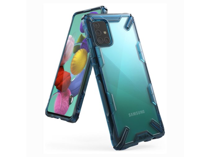 eng pl Ringke Fusion X durable PC Case with TPU Bumper for Samsung Galaxy A51 blue FUSG0038 56925 1