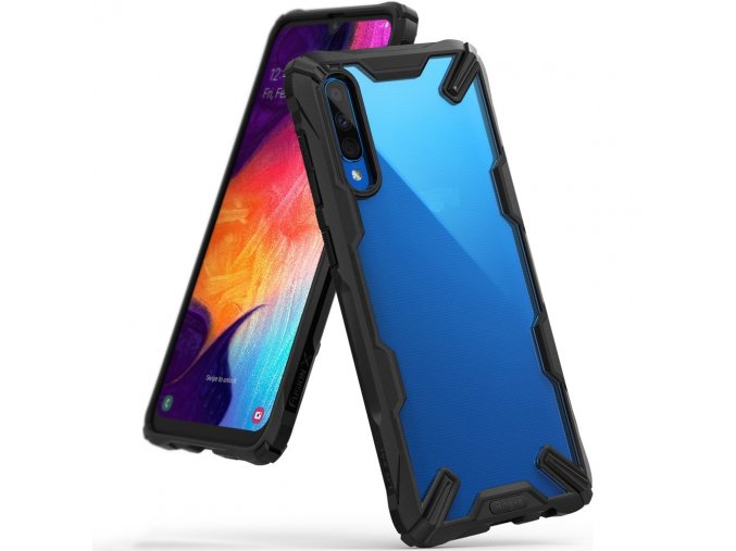 eng pl Ringke Fusion X durable PC Case with TPU Bumper for Samsung Galaxy A50 black FUSG0021 50073 1