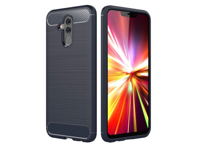 eng pl Carbon Case Flexible Cover TPU Case for Huawei Mate 20 Lite blue 43241 1