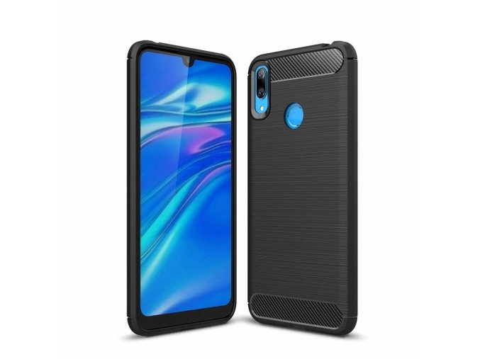 eng pl Carbon Case Flexible Cover TPU Case for Huawei Y6 2019 Huawei Y6s 2019 black 48408 1