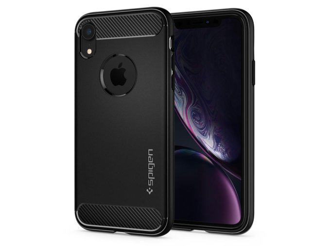 eng pl Spigen Rugged Armor Case Durable Flexible Cover for iPhone XR black 064CS24871 42984 1