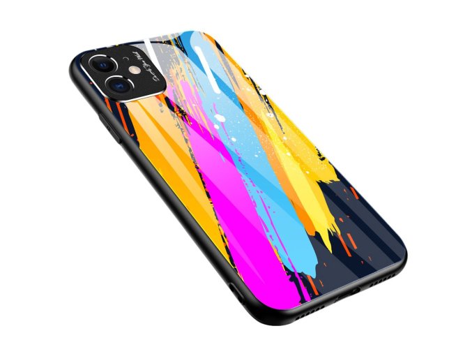 eng pl Color Glass Case Durable Cover with Tempered Glass Back and camera cover iPhone 11 pattern 3 57595 1