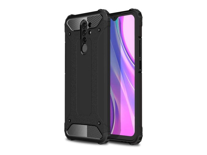 eng pl Hybrid Armor Case Tough Rugged Cover for Xiaomi Redmi 9 black 62852 1