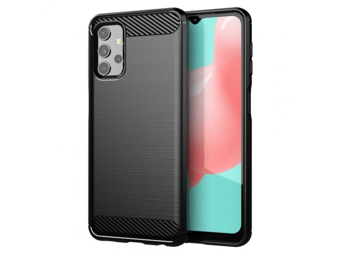 pol pl Carbon Case elastyczne etui pokrowiec Samsung Galaxy A32 czarny 67634 1