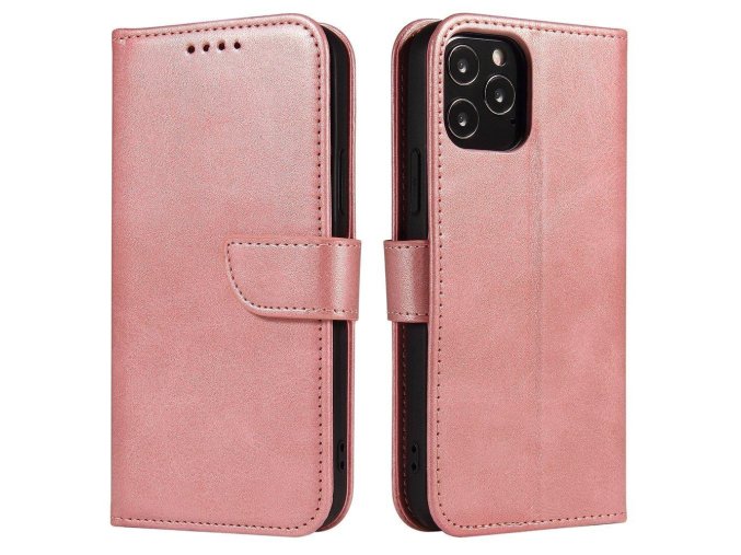 eng pl Magnet Case elegant bookcase type case with kickstand for Samsung Galaxy S21 5G pink 66050 1
