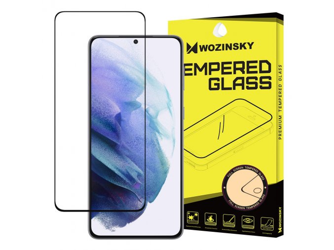 eng pl Wozinsky Tempered Glass Full Glue Super Tough Screen Protector Full Coveraged with Frame Case Friendly for Samsung Galaxy S21 5G black 67939 1