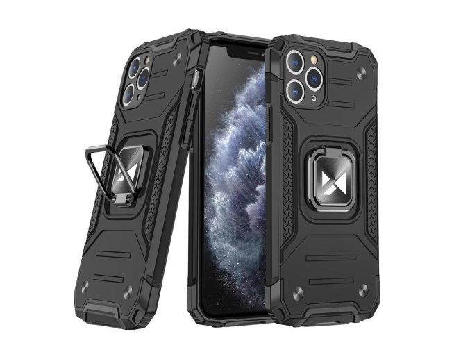 eng pl Wozinsky Ring Armor Case Kickstand Tough Rugged Cover for Xiaomi Redmi Note 9 Pro Redmi Note 9S black 66335 1