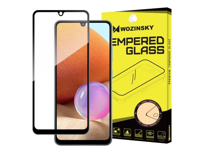 eng pl Wozinsky Tempered Glass Full Glue Super Tough Screen Protector Full Coveraged with Frame Case Friendly for Samsung Galaxy A32 4G black 70404 1