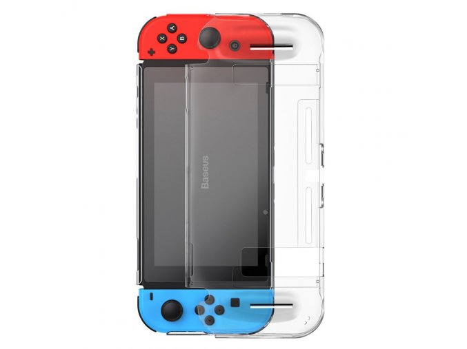 eng pl Baseus Shock resistant Bracket Protective Case for Nintendo Switch with Pads Cutouts transparent WISWGS07 02 60878 1