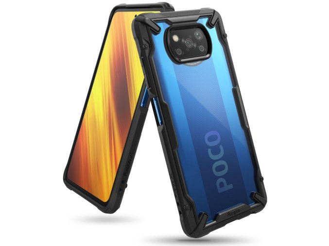 eng pl Ringke Fusion X durable PC Case with TPU Bumper for Xiaomi Redmi K40 Pro K40 Pro K40 Poco F3 black FXXI0034 70121 1