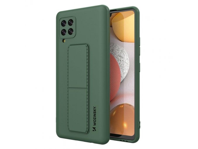 eng pl Wozinsky Kickstand Case flexible silicone cover with a stand Samsung Galaxy A42 5G dark green 69544 1