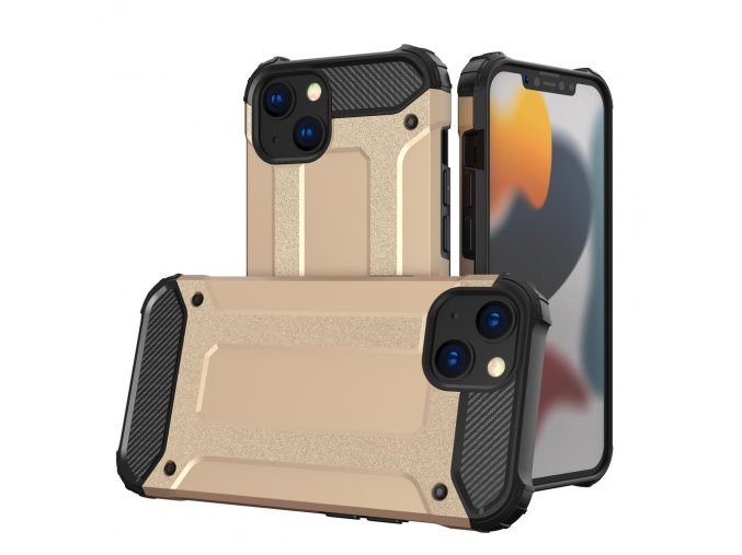 eng pl Hybrid Armor Case Tough Rugged Cover for iPhone 13 golden 74430 1