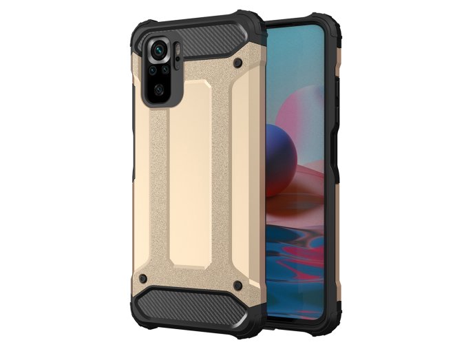 eng pl Hybrid Armor Case Tough Rugged Cover for Xiaomi Redmi Note 10 Pro golden 69950 1